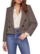 Astr The Label Manhattan Cropped Houndstooth Boxy Blazer