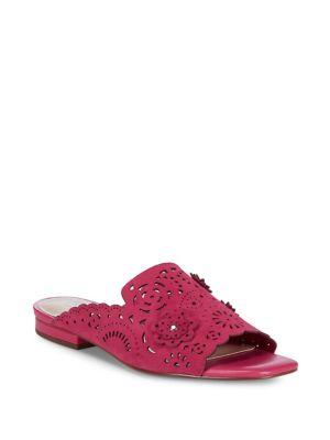 Imnyc Isaac Mizrahi Nan Cut-out Suede Flats
