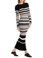 Ella Moss Striped Sweater Pencil Maxi Dress