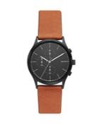 Skagen Jorn Chronograph Leather Watch