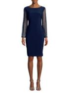 Cachet Embellished Sleeve Midi Dress
