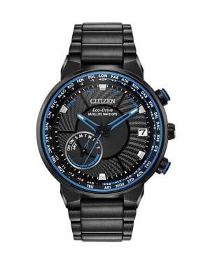 Citizen Satellite Wave-world Time Gps Stainless Steel Bracelet Watch