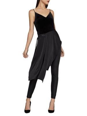 Bcbgmaxazria Asymmetrical Velvet Top
