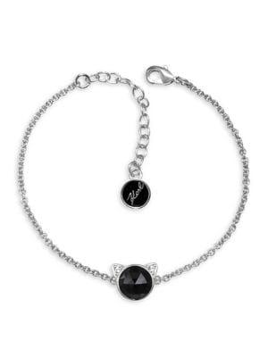 Karl Lagerfeld Rose Cut Swarovski Crystals Choupette Bracelet