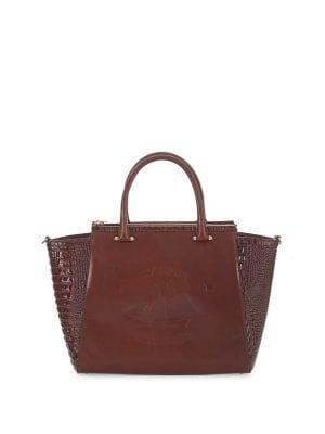Brahmin Taylor Textured Logo Satchel