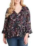 Jessica Simpson Plus Bronwyn Button Up Blouse
