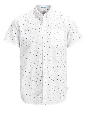 Jack & Jones Slim-fit Printed Short-sleeve Shirt