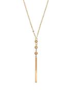 Lord & Taylor 14k Yellow Gold Bar Y Necklace