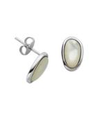 Lord & Taylor Abalone Pearl & Sterling Silver Oval Stud Earrings