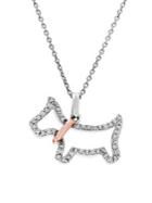Lord & Taylor Diamond Dog Pendant Necklace