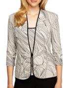 Alex Evenings Two-piece Crinkled Jacket And Tank Top Set