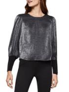 Bcbgeneration Puffed-shoulder Metallic Top