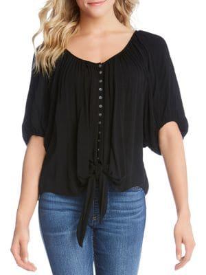 Karen Kane Gathered Tie-front Top