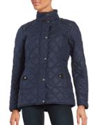 Weatherproof Faux Fur-lined Quilted Coat
