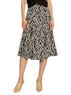 Walter Baker Zebra-print A-line Skirt