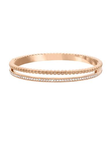 Swarovski Click Crystal Bangle Bracelet, Goldtone