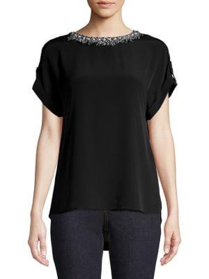 Dorothy Perkins Embellished Short Sleeve Blouse