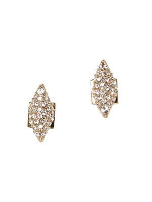 Vince Camuto Goldtone Geometric Pave Stud Earrings