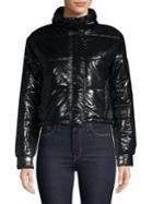 Design Lab Cropped Nylon Puffer Jacket