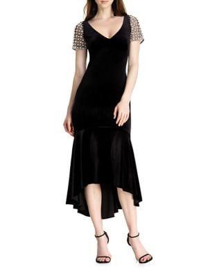 Theia Velvet Stretch Dress