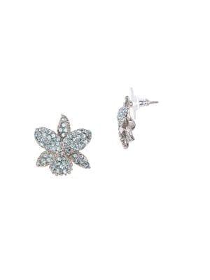 Nina Chaya Swarovski Crystal Orchid Stud Earrings