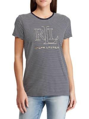 Lauren Ralph Lauren Foil-logo Crewneck Tee