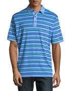 Callaway Opti-soft Heather Striped Short Sleeve Polo Golf Shirt
