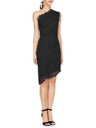 Adelyn Rae Marilyn Woven Lace One-shoulder Sheath Dress