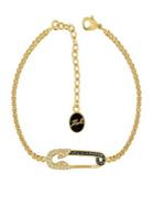 Karl Lagerfeld Safety Pin Crystal Bracelet