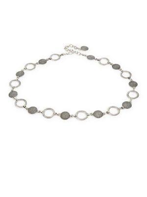 Fashion Focus Textured Disk Link Bracelet