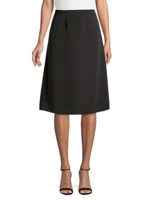 H Halston A-line Midi Skirt