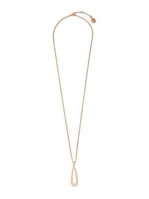 Vince Camuto Crystal Open Teardrop Pendant Necklace