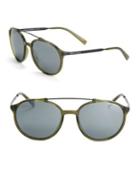 Armani Exchange Tinted 64mm Round Sunglasses