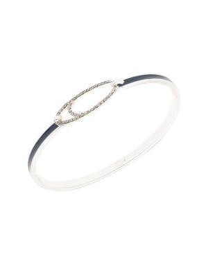 Ralph Lauren Silvertone Crystal Bangle