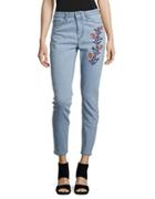 Highline Collective Embroidered Ankle Skinny Jeans