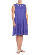 Gabby Skye Plus Lace Knee-length Dress