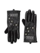 Karl Lagerfeld Paris Star Faux Leather Gloves