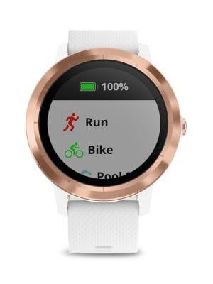 Garmin Vivoactive Rose Goldtone Silicone-strap Smart Watch