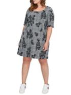 Addition Elle Michel Studio Plus Jacquard A-line Dress