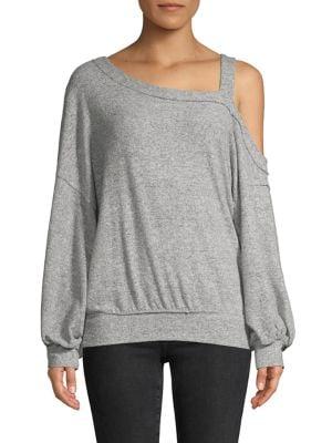 Free People Asymmetrical Shoulder Sweatshirt