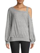 Free People Asymmetrical Shoulder Sweatshirt