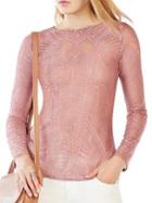 Bcbgmaxazria Long Sleeve Burnout Top