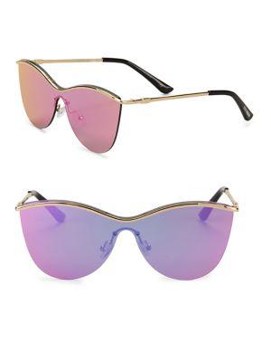 Steve Madden 55mm Shield Butterfly Sunglasses