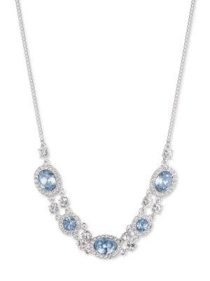 Givenchy Oval Frontal Crystal Necklace