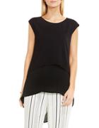 Vince Camuto Mixed Media Layered Blouse