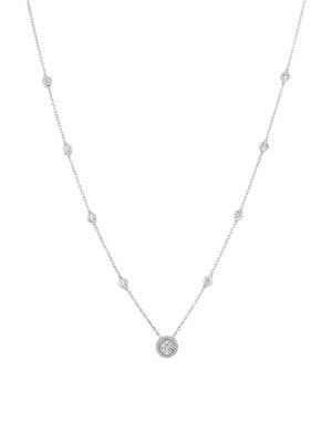 Morris & David 14k White Gold & 1 Tcw Diamond Pendant Necklace