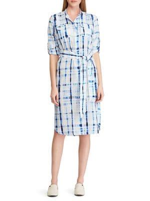 Lauren Ralph Lauren Print Crepe Shirt Dress