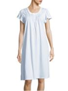 Miss Elaine Scalloped Button Down Slip Gown