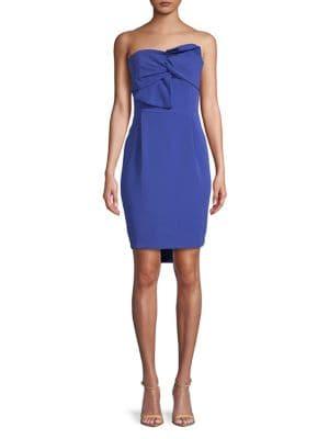 Adelyn Rae Strapless Tie-front Mini Dress