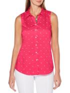 Rafaella Spaced-dot Sleeveless Blouse